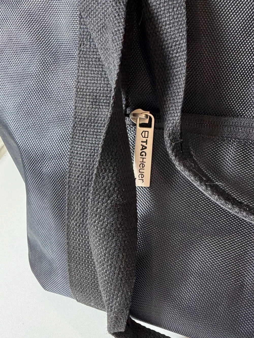 Tag Heuer Black Duffel Tote Knit Canvas with Logo Patch